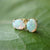 Elegant 18k Crystal Opal Earring Studs - Natural Opal-Vsabel Jewellery