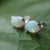 Exquisite 18k Opal Earring Studs - Wedding Jewelry-Vsabel Jewellery
