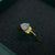Rainbow handmade australian boulder doublet opal ring 18k gold plated in 925 sterling silver, birthstone ring, australian opal ring-Vsabel Jewellery