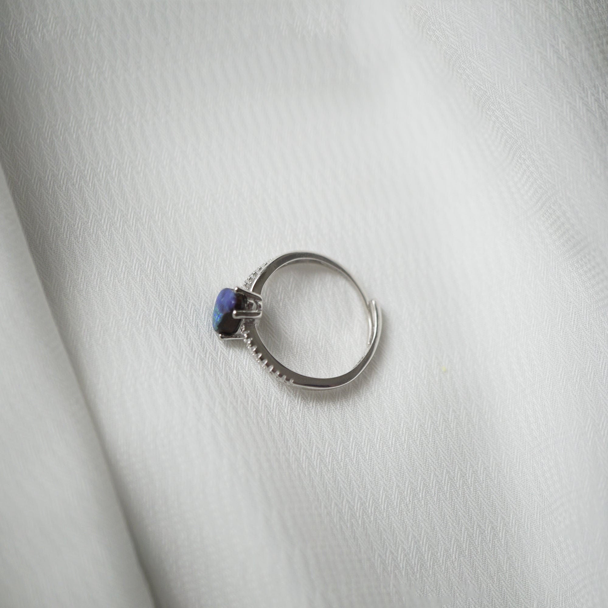 Dainty handmade australian boulder opal ring, october birthstone opal ring, october birthstone, gift for her, gemstone ring, one of kind 4-Vsabel Jewellery