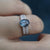 Natural Blue Topaz Ring with Cubic Zirconias