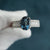 Natural Blue Topaz Ring with Cubic Zirconias