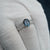 Natural Blue Topaz Ring with Cubic Zirconias