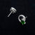 Chrome Diopside Earrings with Cubic Zirconias