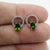 Chrome Diopside Earrings with Cubic Zirconias