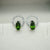 Chrome Diopside Earrings with Cubic Zirconias