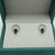 Chrome Diopside Earrings with Cubic Zirconias