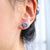 London Blue Topaz Studs, Genuine 925 Silver Dainty Gemstone Earrings