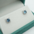 London Blue Topaz Studs, Genuine 925 Silver Dainty Gemstone Earrings