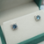 London Blue Topaz Studs, Genuine 925 Silver Dainty Gemstone Earrings