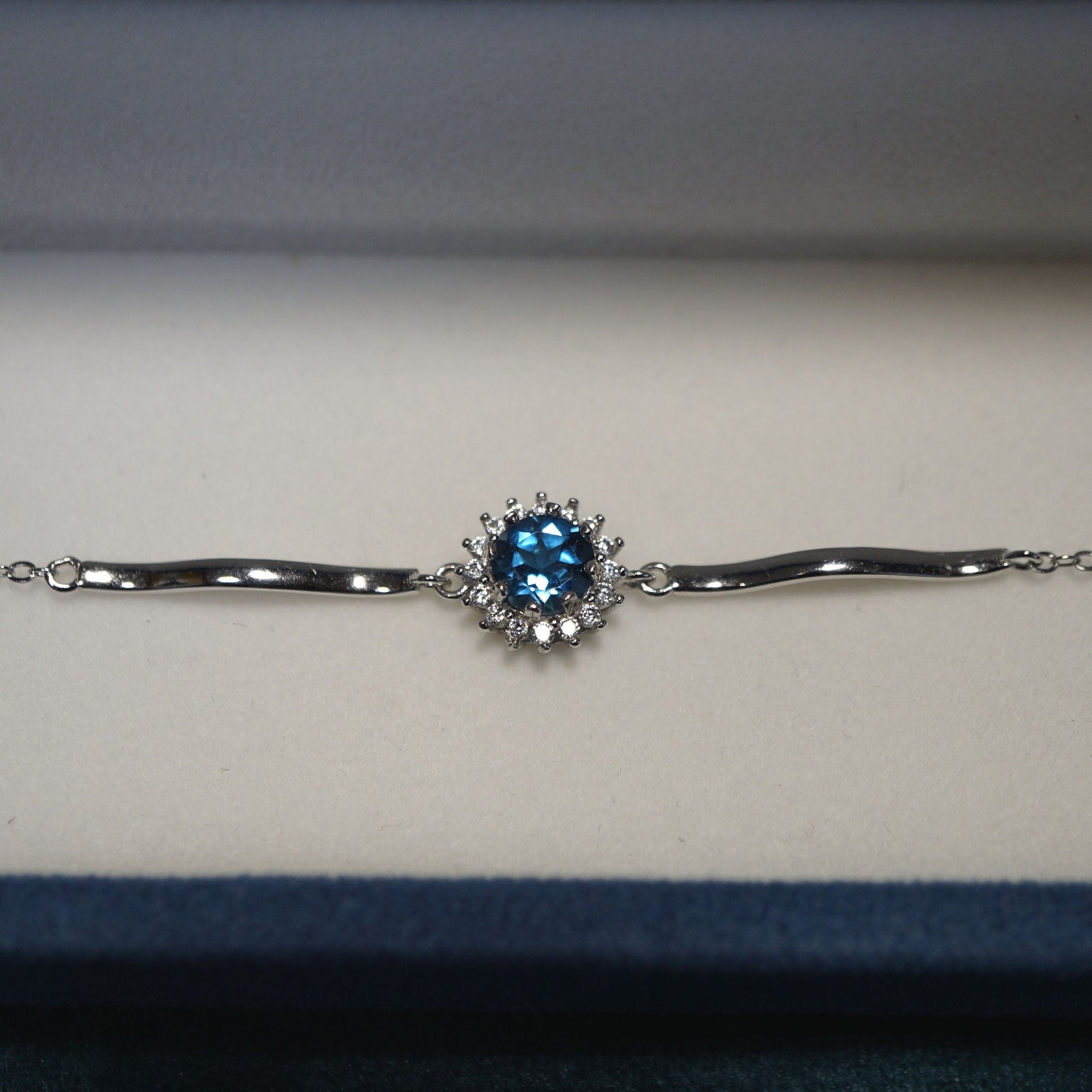 Natural London Blue Topaz Bracelet