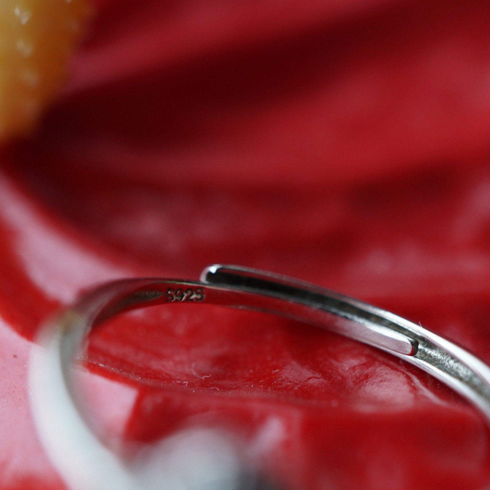 Blue Topaz Ring in 925 Silver, Dainty Gemstone with CZ Accents