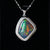 Unique handmade rainbow australian triplet opal pendant necklace with cubic zirconia's in 925 sterling silver, opal pendant, gift for mum-Vsabel Jewellery