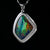 Unique handmade rainbow australian triplet opal pendant necklace with cubic zirconia's in 925 sterling silver, opal pendant, gift for mum-Vsabel Jewellery