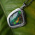 Unique handmade rainbow australian triplet opal pendant necklace with cubic zirconia's in 925 sterling silver, opal pendant, gift for mum-Vsabel Jewellery