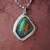 Unique handmade rainbow australian triplet opal pendant necklace with cubic zirconia's in 925 sterling silver, opal pendant, gift for mum-Vsabel Jewellery