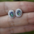 Luxury Double Holo Opal Earring Studs - Elegant Statement-Vsabel Jewellery