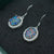 Unique rainbow triplet dangle opal earrings, australian natural triplet opal earrings, gemstone earrings, wedding jewelry, 8x10mm-Vsabel Jewellery