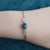Stunning silver natural australian opal bracelet, 10x8 opal bracelet, rainbown opal bracelet-Vsabel Jewellery