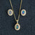 Opal Triplet Set: Vintage Pearl Style, Necklace & Earrings-Vsabel Jewellery