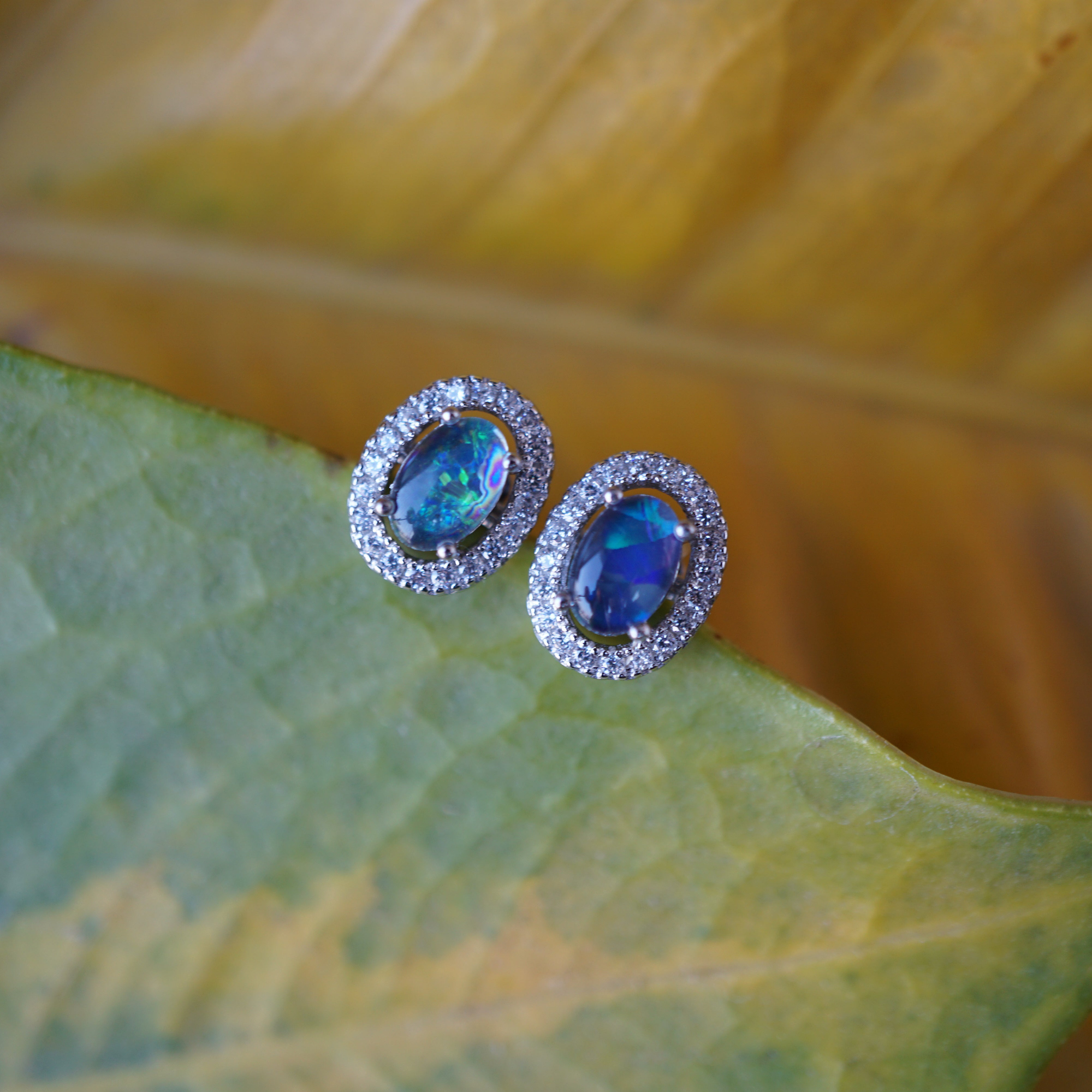 Green Opal Triplet Earrings - Australian Jewelry & Gifts-Vsabel Jewellery