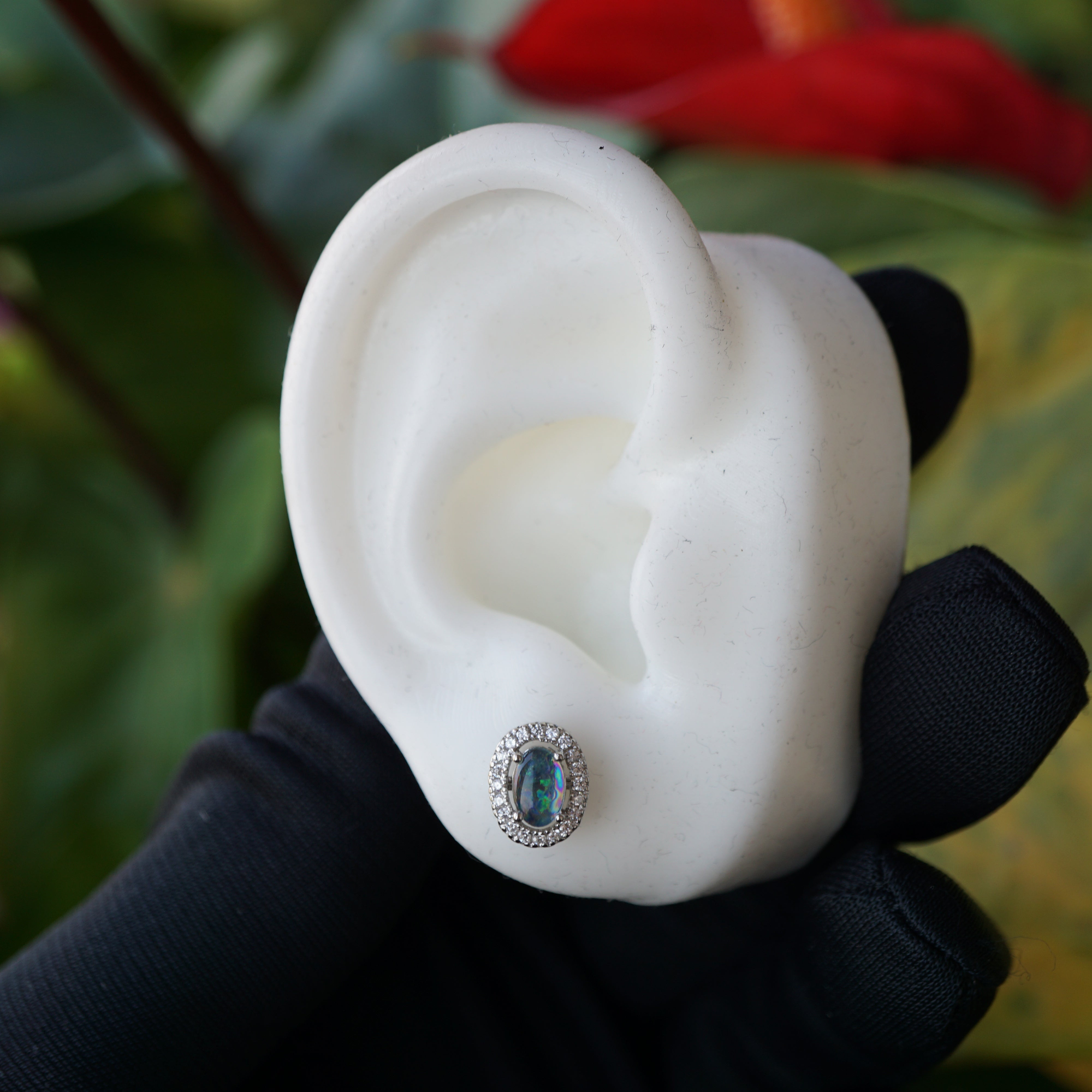 Green Opal Triplet Earrings - Australian Jewelry & Gifts-Vsabel Jewellery
