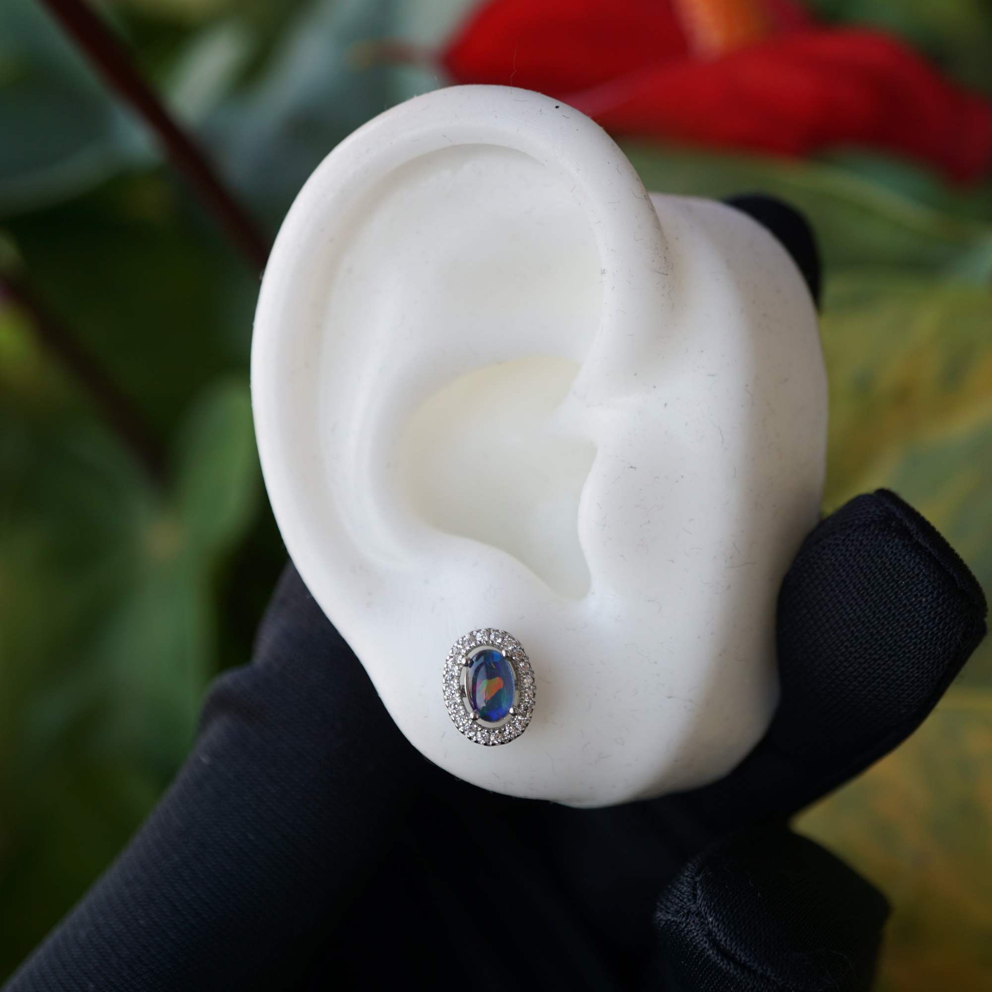 Green Opal Triplet Earrings - Australian Jewelry & Gifts-Vsabel Jewellery