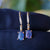 Unique purple triplet dangle opal earrings, australian natural triplet opal earrings, gemstone earrings, wedding jewelry, 8x6mm-Vsabel Jewellery