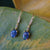 Unique purple triplet dangle opal earrings, australian natural triplet opal earrings, gemstone earrings, wedding jewelry, 8x6mm-Vsabel Jewellery