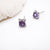 Dainty Natural Amethyst Earring Studs in 925 Sterling Silver, Genuine Purple Amethyst Crystal Stud Earrings, Semi Precious Gemstone