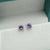 Dainty Natural Amethyst Earring Studs in 925 Sterling Silver, Genuine Purple Amethyst Crystal Stud Earrings, Semi Precious Gemstone