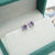 Dainty Natural Amethyst Earring Studs in 925 Sterling Silver, Genuine Purple Amethyst Crystal Stud Earrings, Semi Precious Gemstone