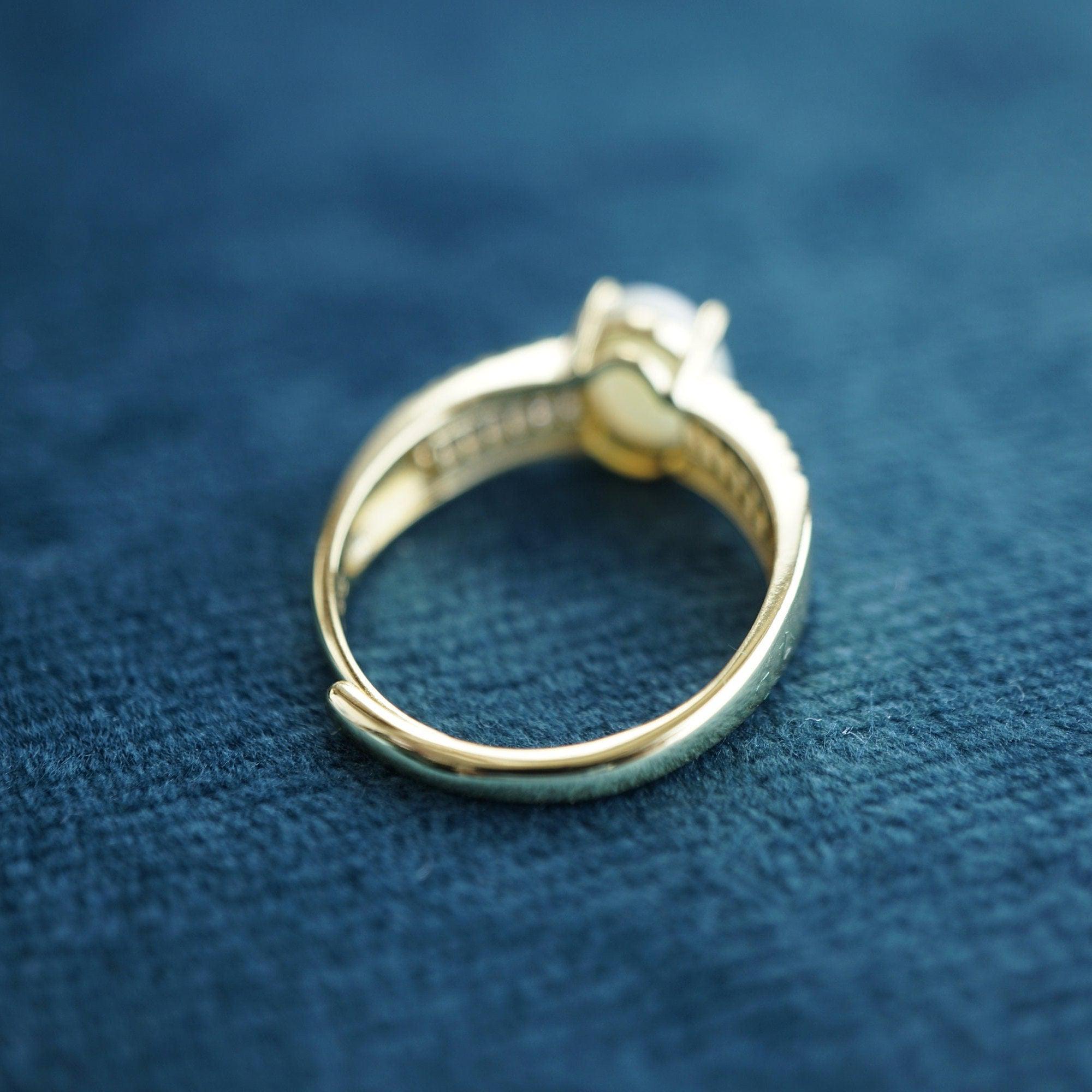 Exquisite Crystal Opal Ring - Perfect for Engagement & Anniversary-Vsabel Jewellery
